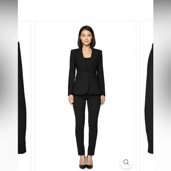 Smythe Black One Button Blazer les vestes size 2 long shawl coller blazer - Picture 3 of 13